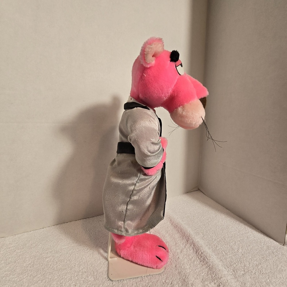 Vintage Pink Panther Plush Doll Toy 1795 The Lover in Robe 1980 With Stand - Picture 3 of 11